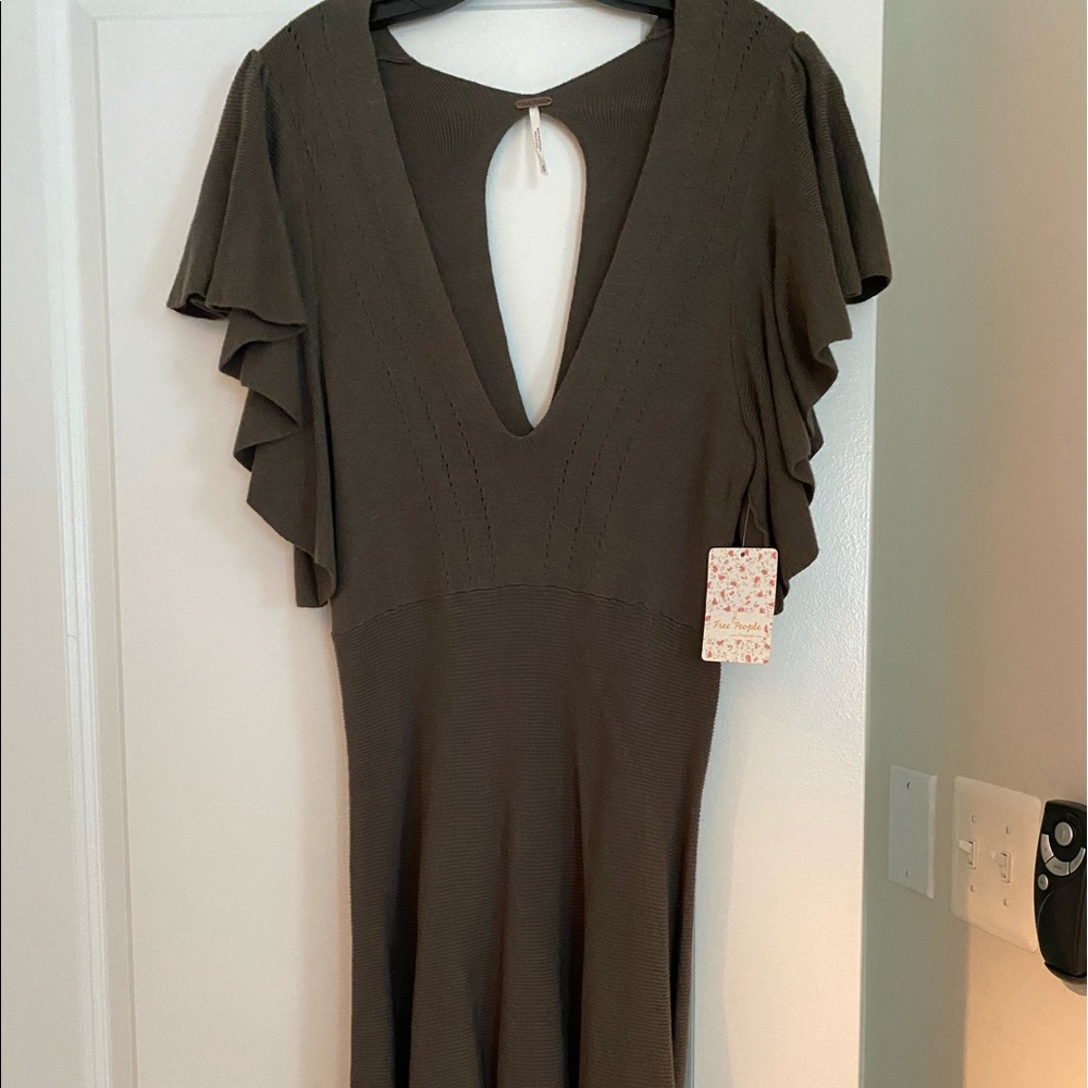Brand new Olive green sweater dress by Free People